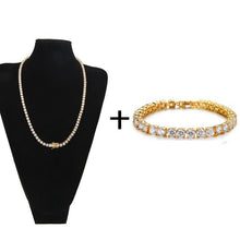 Load image into Gallery viewer, Hip Hop Tennis Chain AAA CZ Stone 4MM Bling Necklace Bracelet