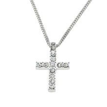 Load image into Gallery viewer, Hip Hop Bling Rhinestone Crystal Cross Pendant Necklace