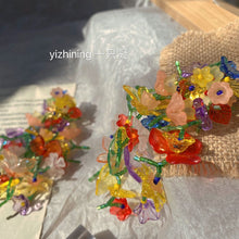 Load image into Gallery viewer, H3LL NO  exaggerated flower acrylic beaded woven earrings