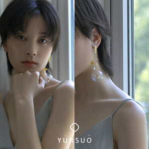 H3LL NO womens bubble art Crystal Earrings