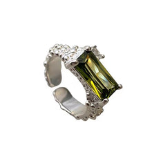 Load image into Gallery viewer, H3LL NO Geometric square zircon small ring unisex men women