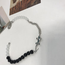 Load image into Gallery viewer, H3LL NO Designer necklace female design black and white chain fashion jewelry