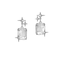 Load image into Gallery viewer, Mimal Stars Unisex Fashion Earrings Silver Color Accessory Men Women