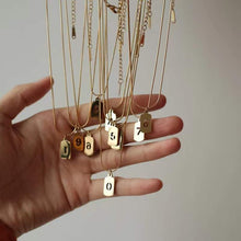 Load image into Gallery viewer, H3LL NO lucky number necklace silver and gold color square shape neck chain women&#39;s female jewelry