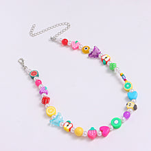 Load image into Gallery viewer, H3LL NO Unisex Designer Smile face necklace acrylic  jewelry butterfly pearl fruit rice beads