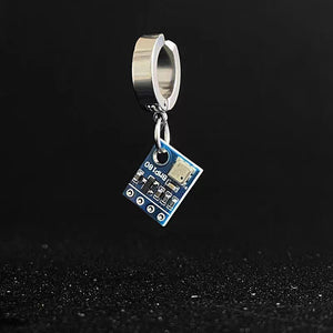 H3LL NO unisex Design alien circuit earring  futuristic Cyberpunk cool ear clip mens womens accessories