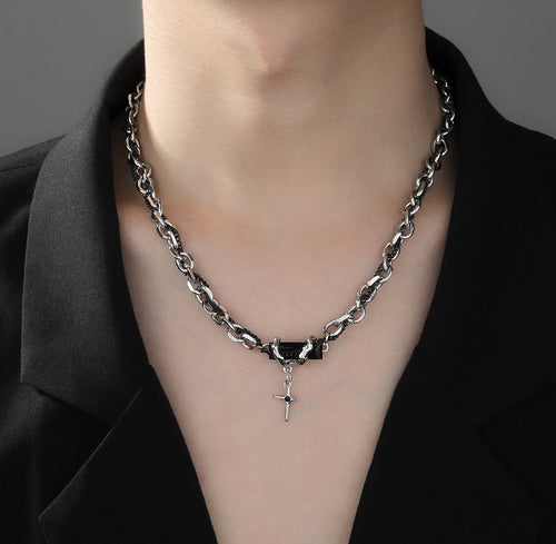 H3LL NO designer star stainless steel necklace unisex men women