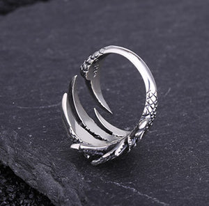 Unisex 100% S925 Silver Ring Claw