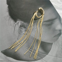 Load image into Gallery viewer, H3LL NO niche design chic Style Long Chain Tassel Earrings Women&#39;s fashionable Ear clip