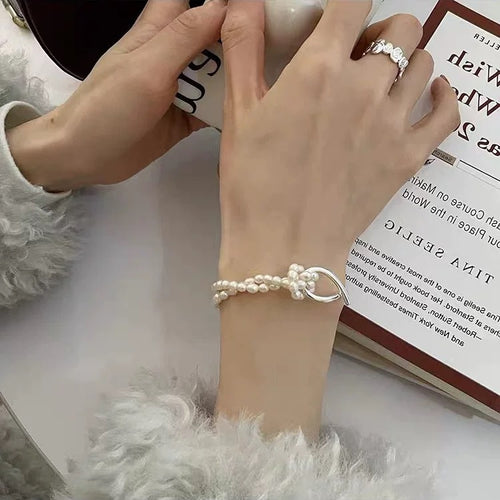 H3LL NO pearl bracelet for women light luxury design, girlfriends' gifts, jewelry temperament, ladies' versatile fashion trend
