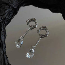 Load image into Gallery viewer, Water Drop Pendant manmade Crystal Earrings without Earholes Female Minimal Design Simple for women